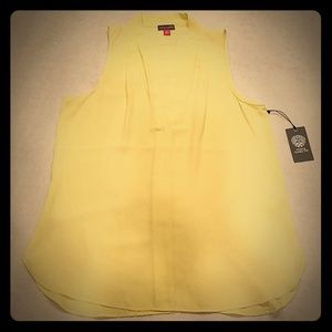 Vince Camuto Yellow Sleeveless Blouse